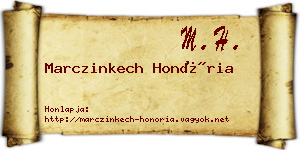 Marczinkech Honória névjegykártya